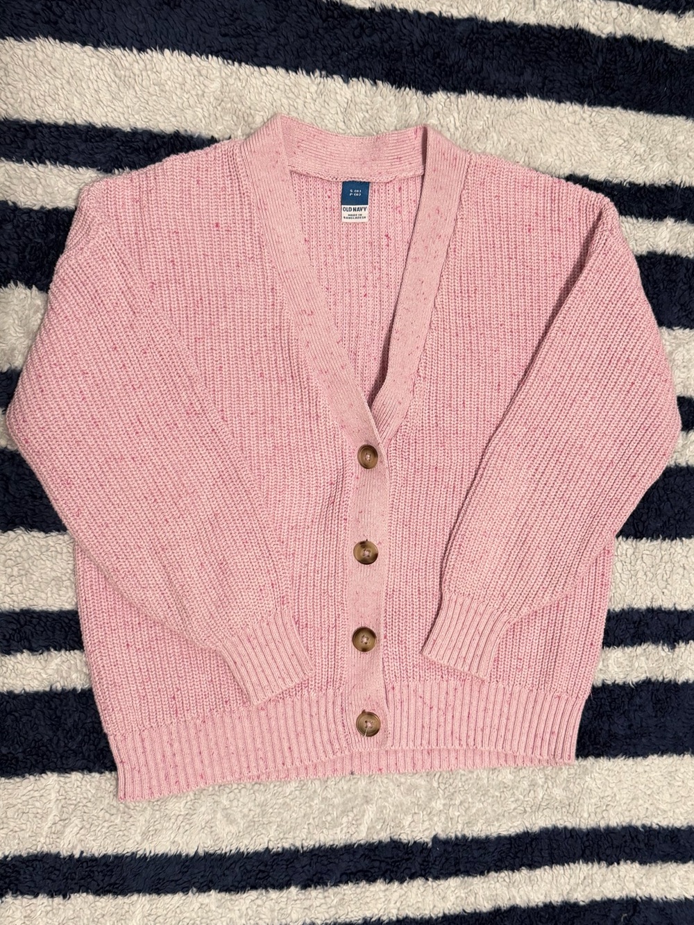 Old Navy Soft Pink Button-Front Knit Cardigan